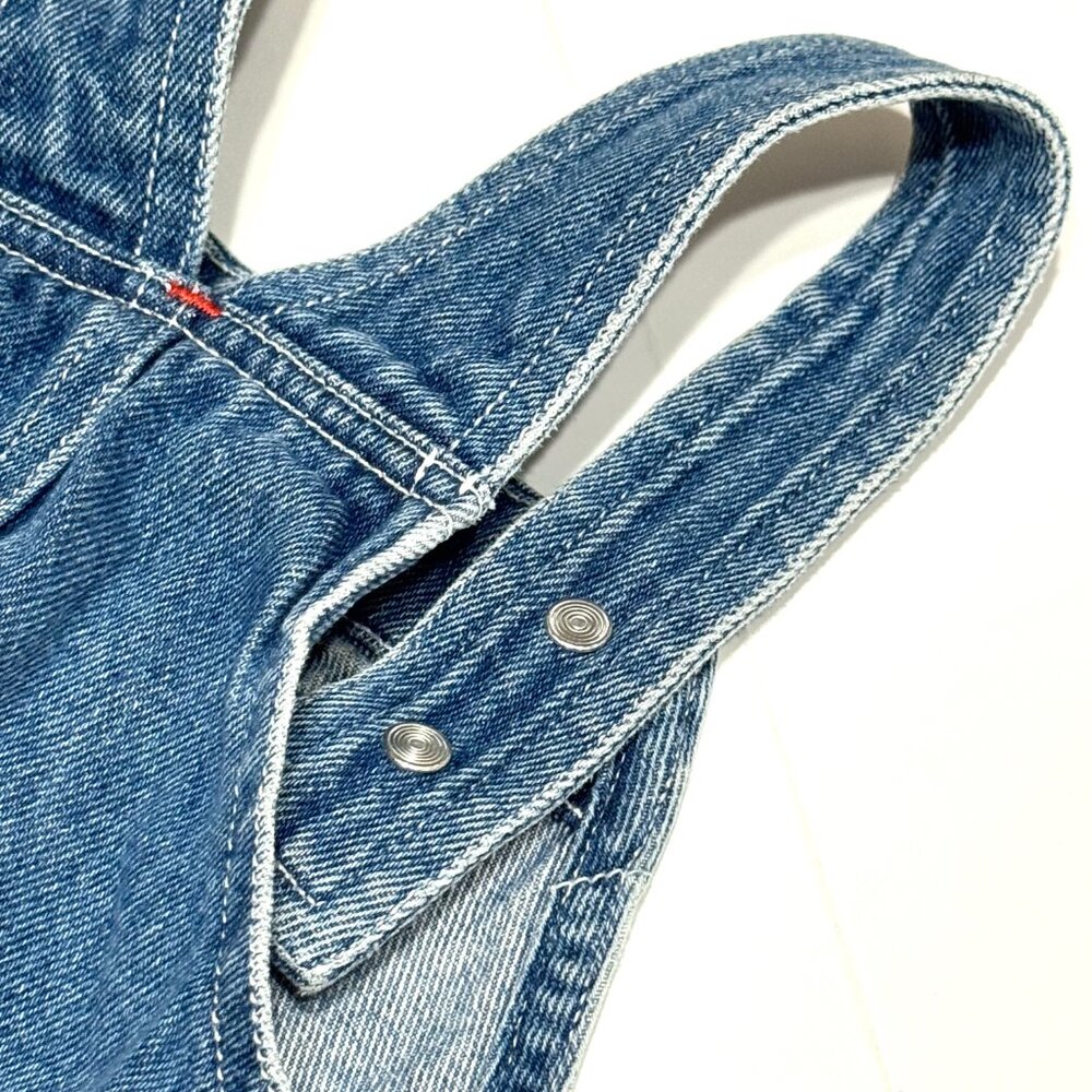 Vtg Carters Baby Embroidered Denim Overalls Jean Shortalls Shorts Beach Animals - Picture 10 of 15